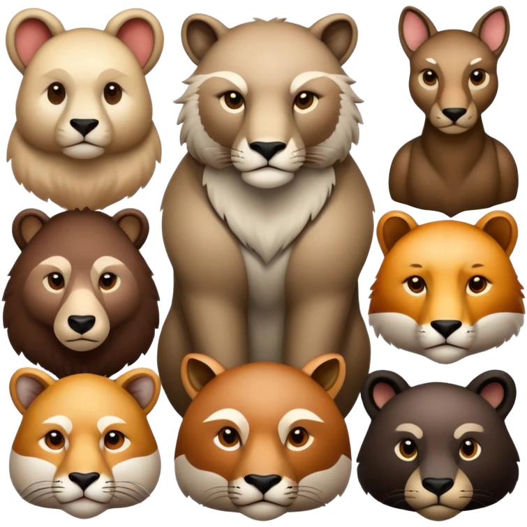 Serious animals emoji