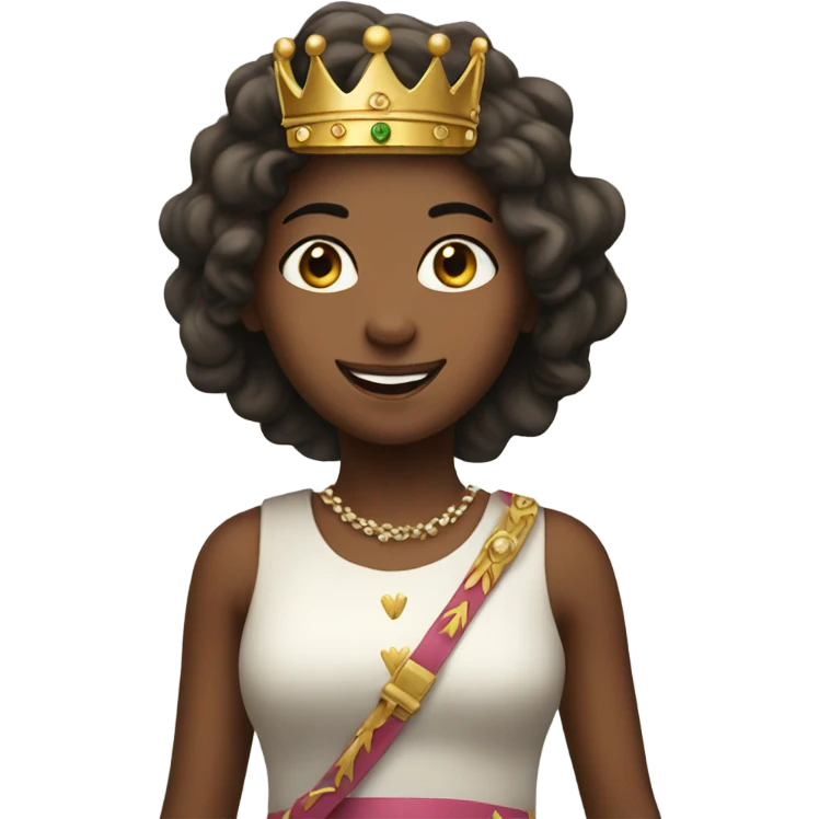 Girl with crown running emoji