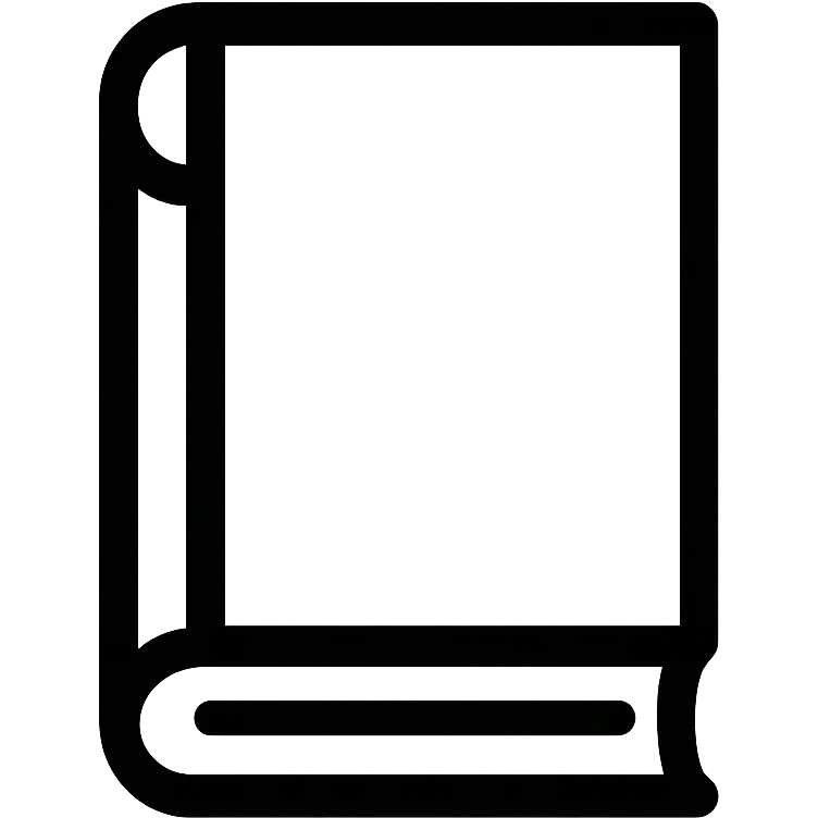 simple black book icon emoji