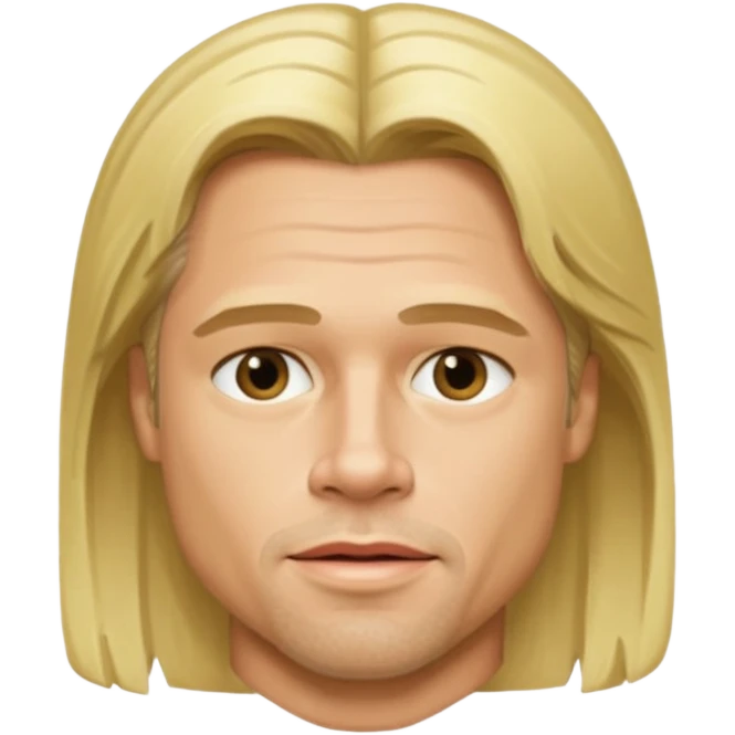brad pitt blonde long hair emoji