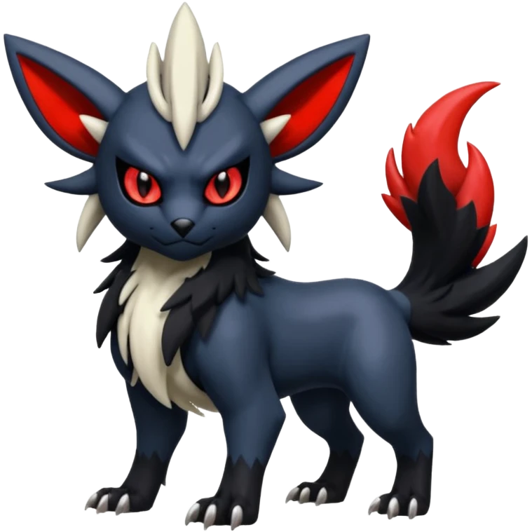 Handsome cool badass edgy Absol-Litten-Zorua-Giratina-Yveltal-Pokémon-Fakémon-fusion-hybrid-creature emoji
