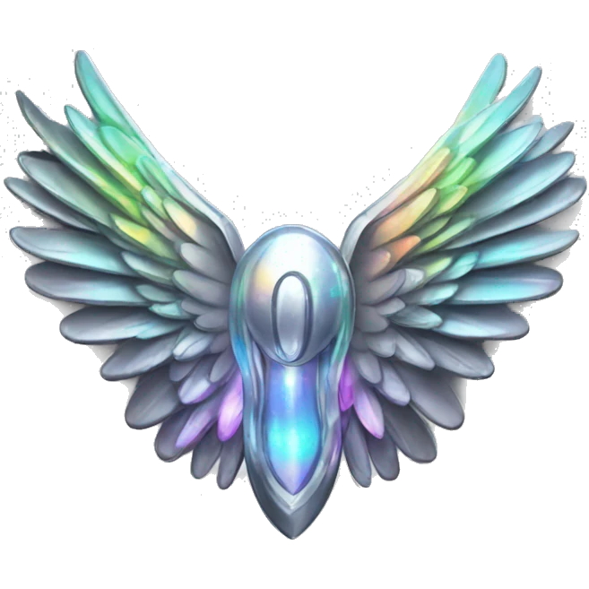 Chrome wings holographique emoji