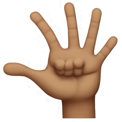 two last fingers from left hand emoji