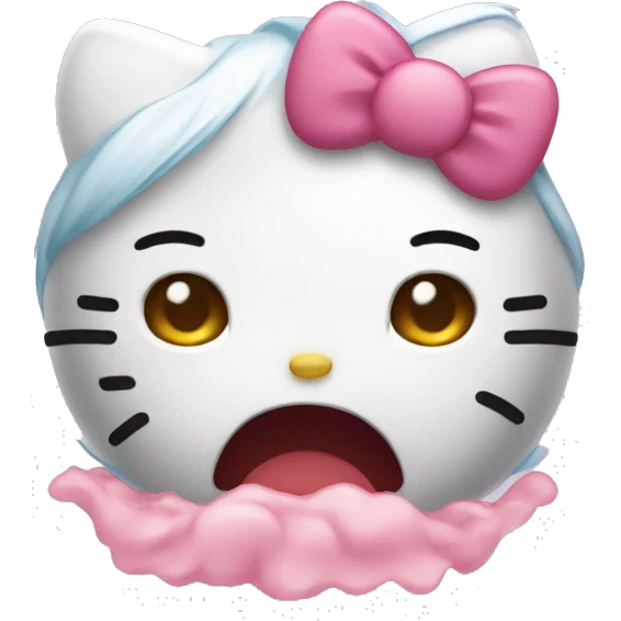 Hello kitty crying emoji