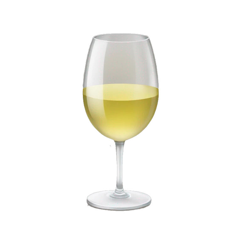 Glass of white wine  emoji