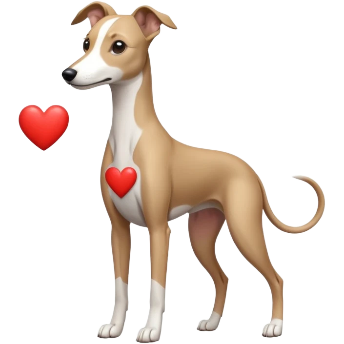 dog whippet hearts emoji
