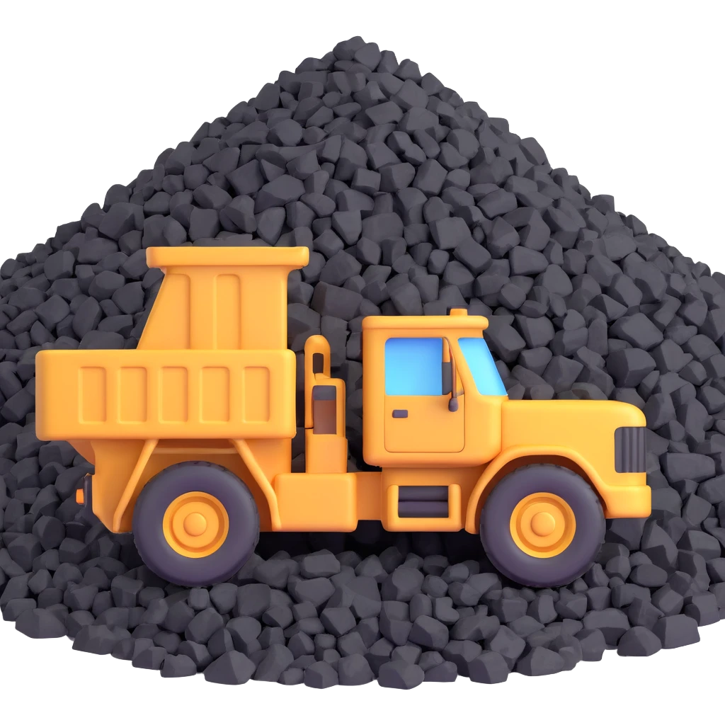 bulk cargo coal pile emoji