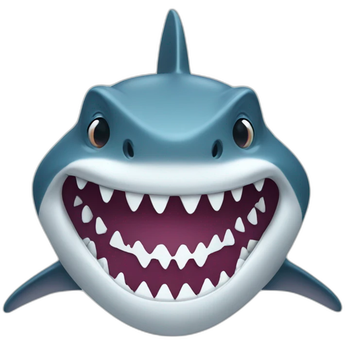 smiling, shark emoji