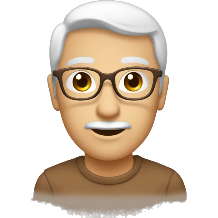 old glasses in pastel brown colors emoji