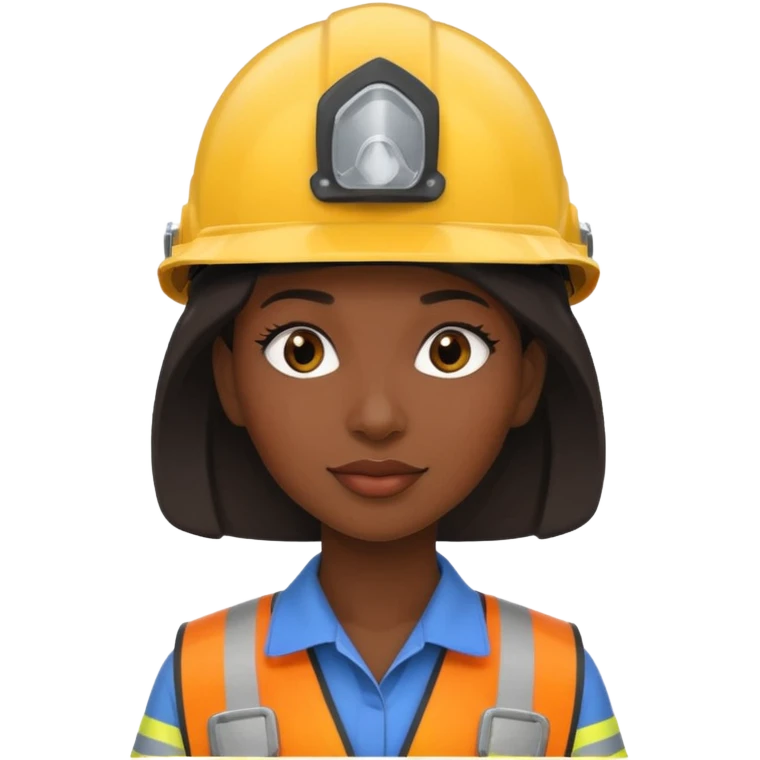 black woman wearing safety helmets emoji