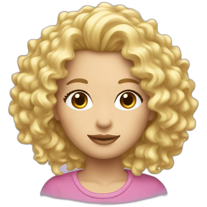 Blond cheveux bouclé emoji