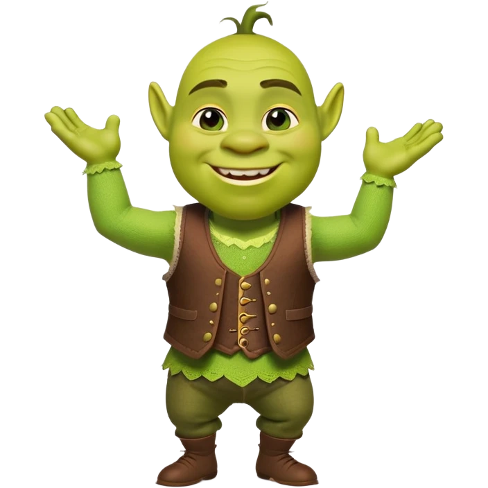 Shrek dancing chibi style emoji