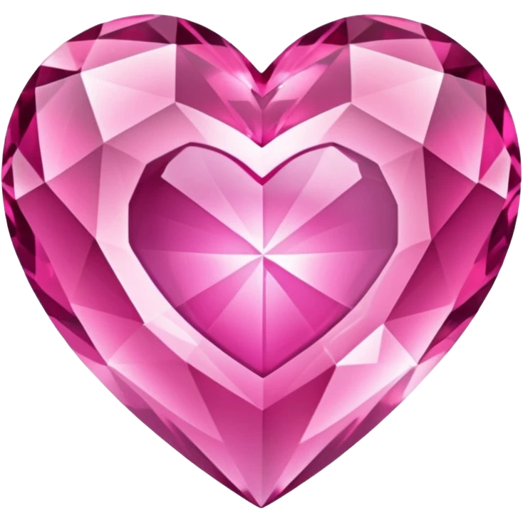 glitter pink crystal heart emoji