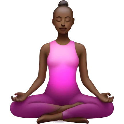 Person meditating pink aura emoji