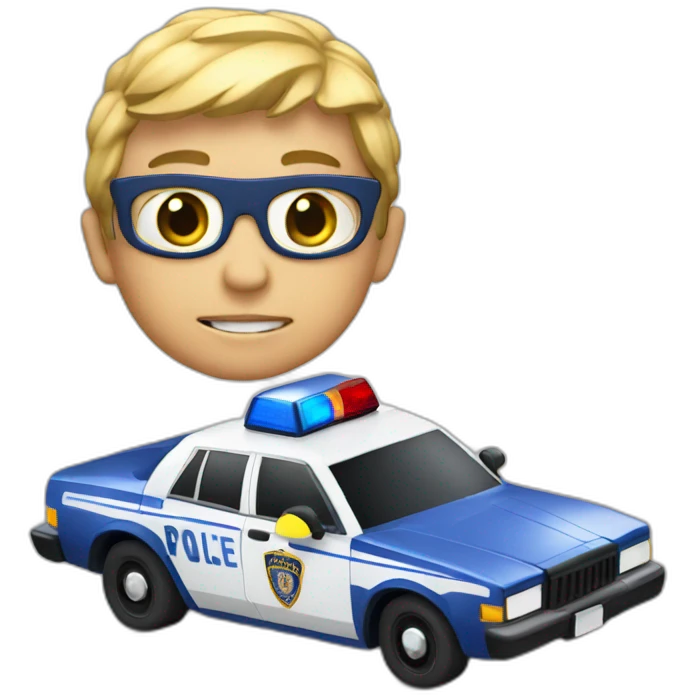 Fast driving Police car emoji