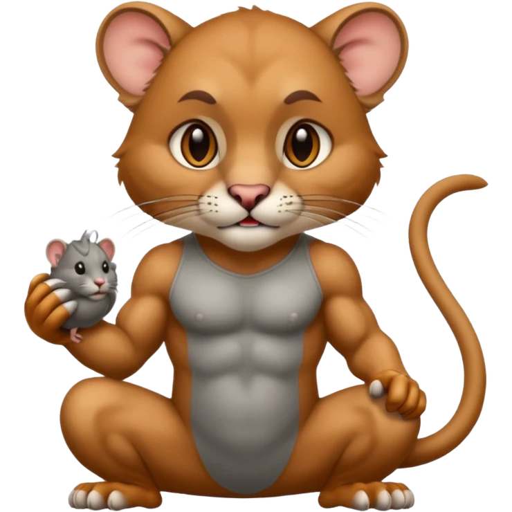 Coug with rat emoji
