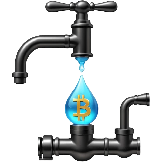crypto currency symbol  named CryptoTap think more a tap or faucet  now add more about cryptocurrencyis emoji