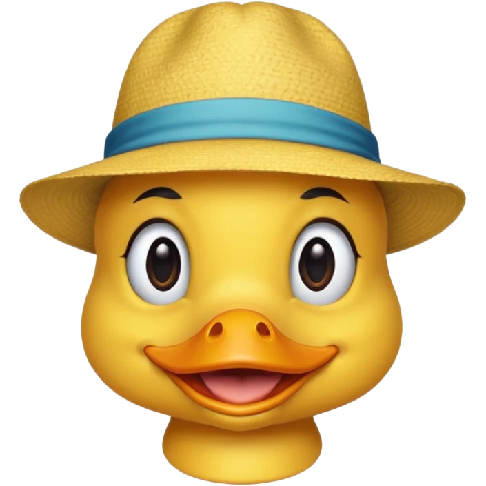 carnival duck with hat emoji