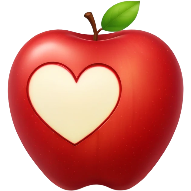 Apple with love emoji