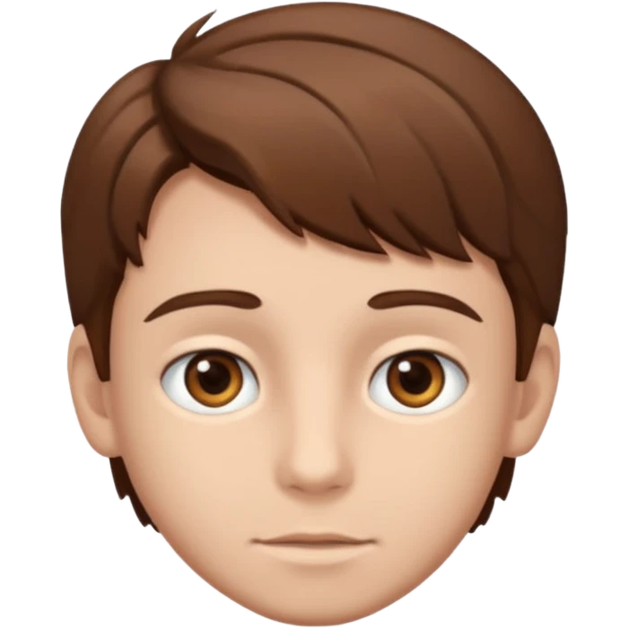 a boy with brown hair and brown eyes emoji