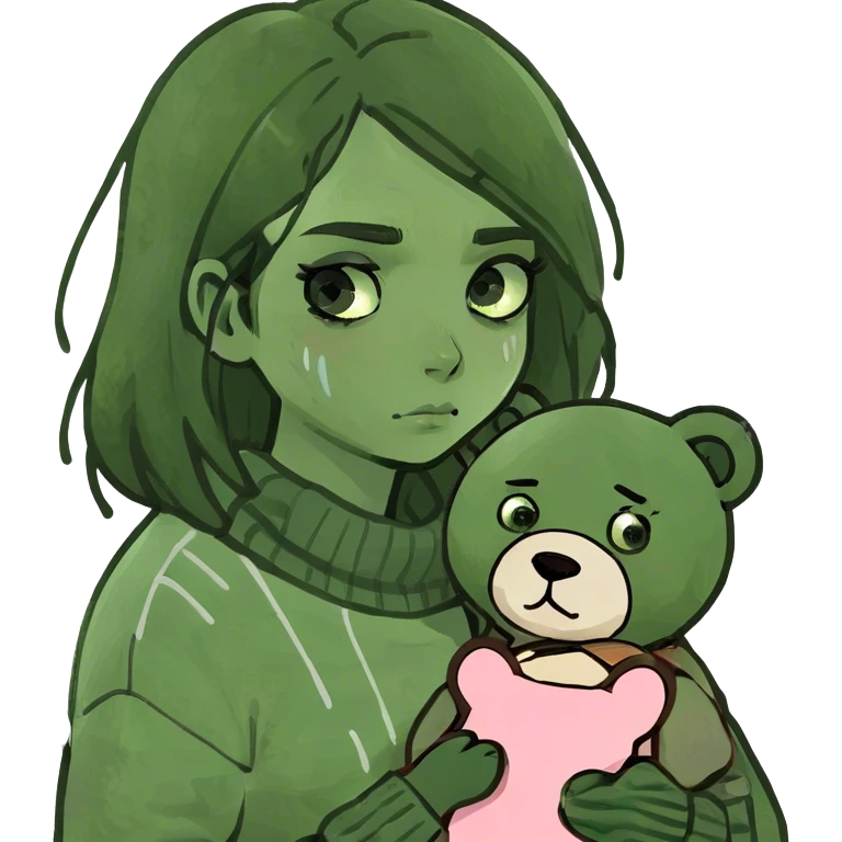 Heartbroken crying girl  emoji
