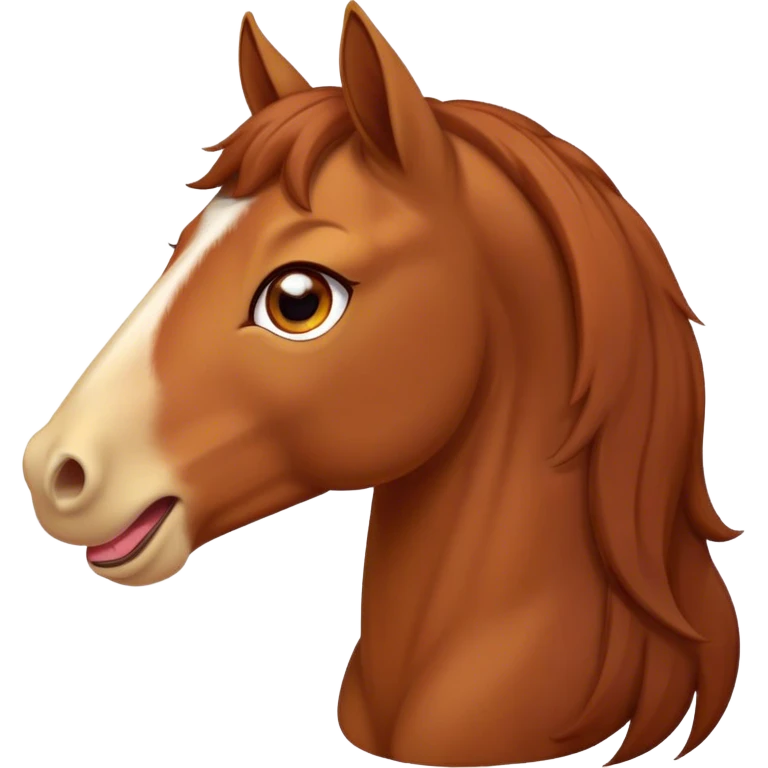 Cinematic Cute Yawning Chestnut Horse Portrait Emoji, Head tilted slightly with a dramatic, wide-open yawn, revealing a smooth chestnut fur with a subtle shimmer, floppy ears slightly drooping, round amber eyes barely open in drowsy contentment, Simplified yet irresistibly adorable features, highly detailed, glowing with a soft, cozy glow, high shine, relaxed yet expressive, stylized with a touch of equine whimsy, bright and endearing, soft glowing outline, capturing the essence of a sleepy yet affectionate horse, so drowsy it feels like it could stretch out of the screen and curl up for a nap! emoji