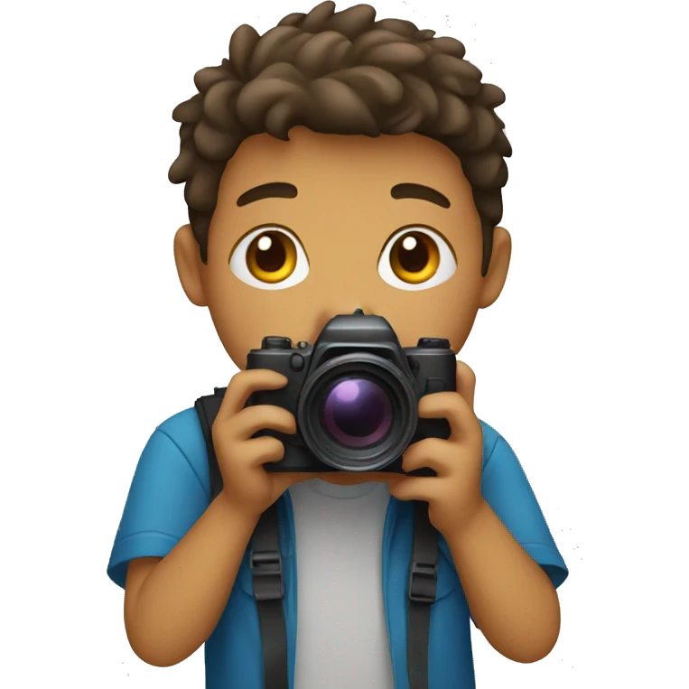 Boy with camera emoji