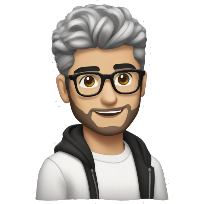 Zayn Malik wearing glasses but older emoji
