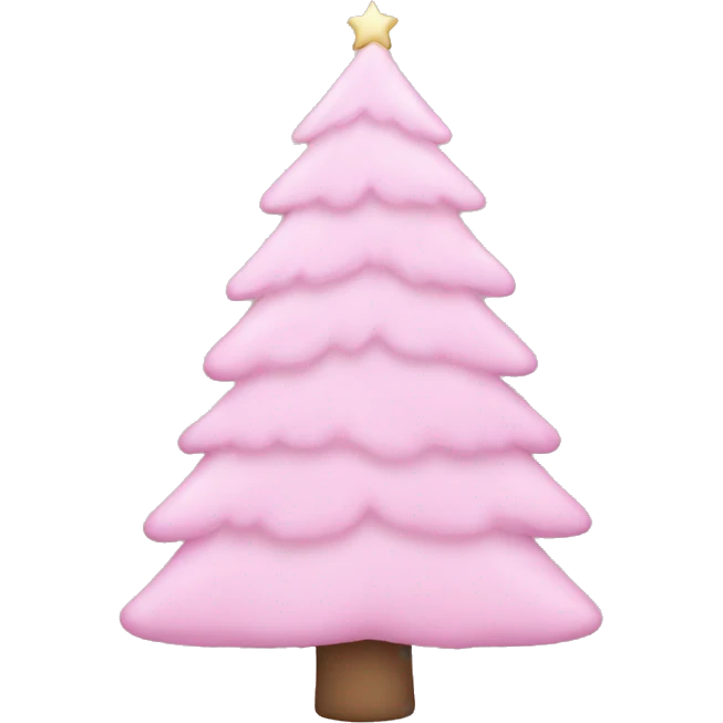 light pink christmas tree emoji