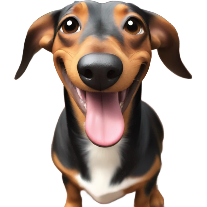 Happy wiener dog emoji