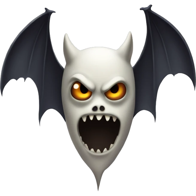 evil bat ghost  emoji