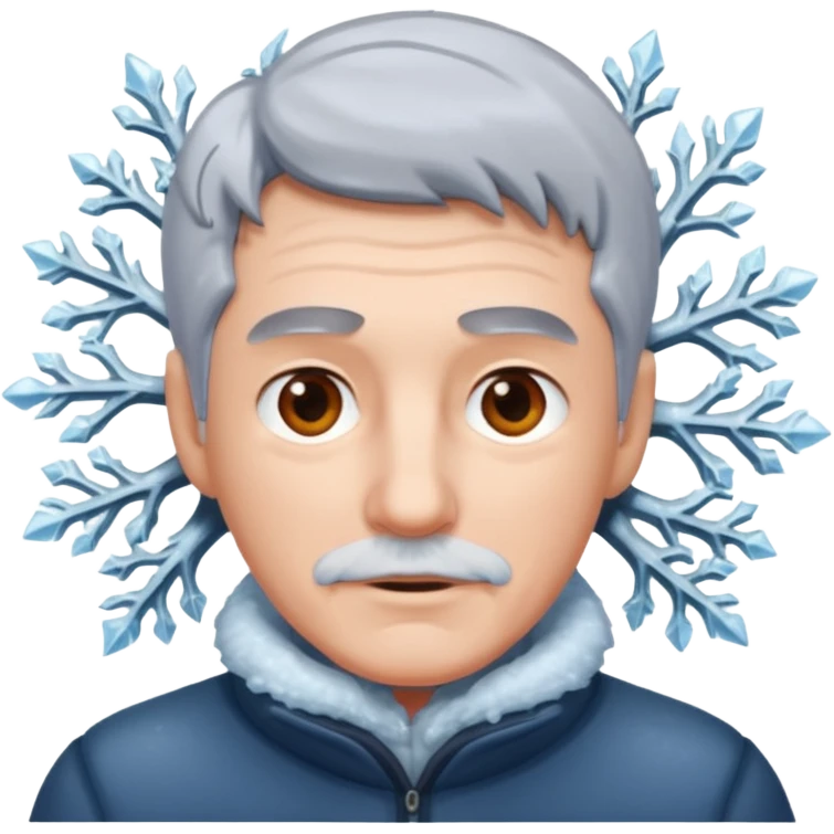 Frost in man hair emoji