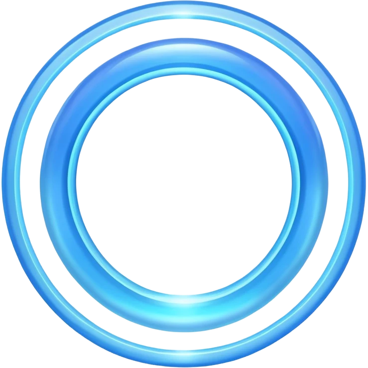 circular blue halo 3d hovering emoji