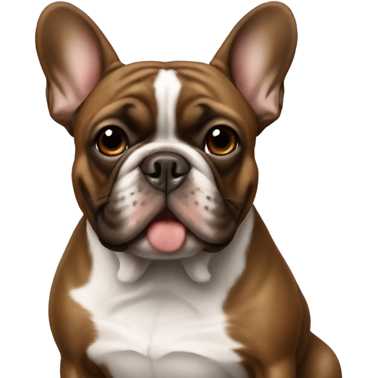 Brown french bulldog as pressident  emoji