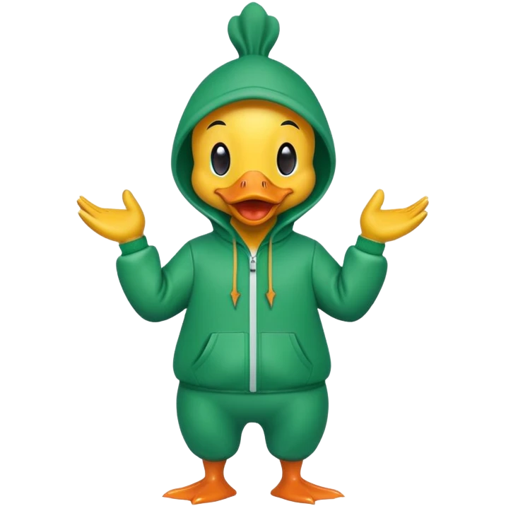 Happy duck playing squid games emoji