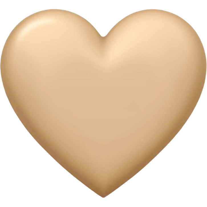 Beige heart emoji