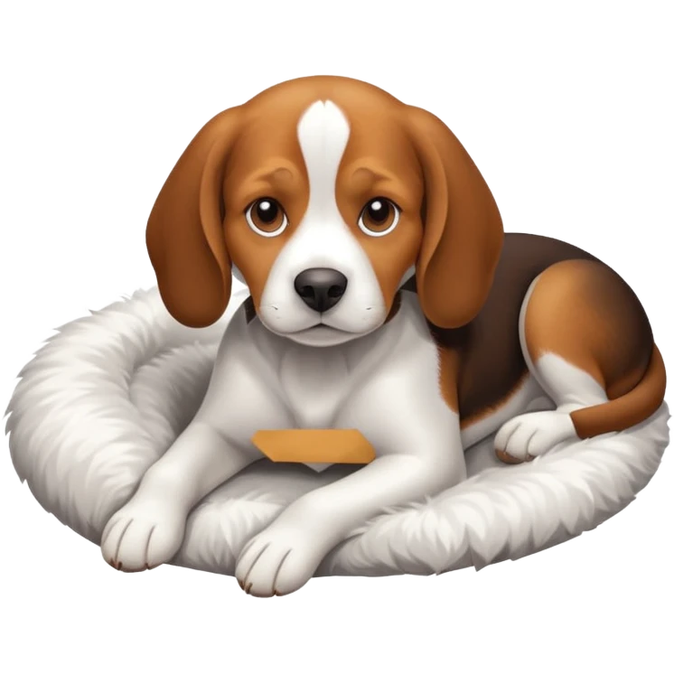 Beagle dog resting room isometir emoji