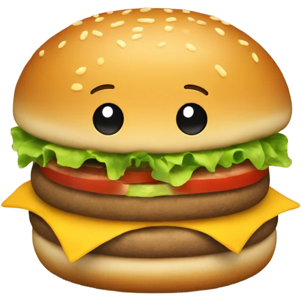 Hamburger with a smile  emoji
