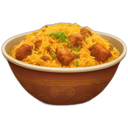 Biryani in a china bowl emoji