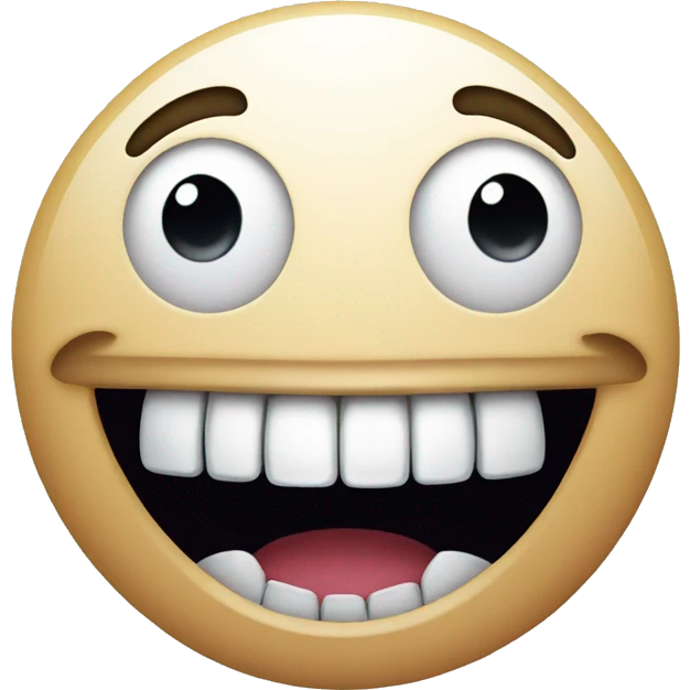 goofy smiley with big teeth emoji