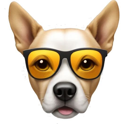 Dog wearing sun glasses  emoji