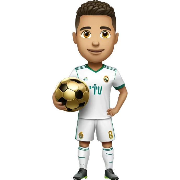 Ronaldo avec un ballon d'or emoji
