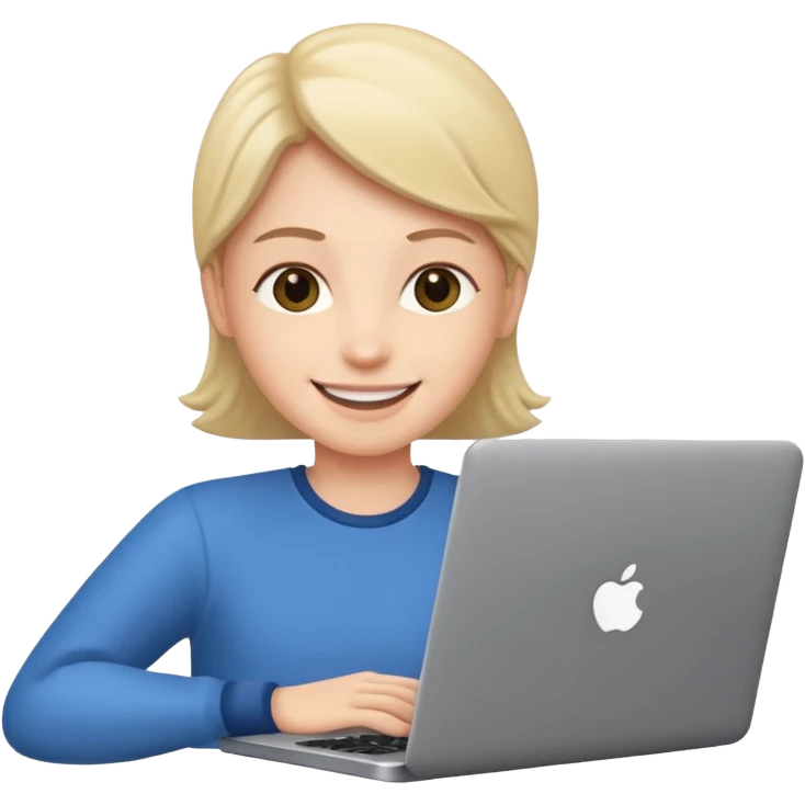 put it a laptopcreate a character and with hss laptop
 emoji