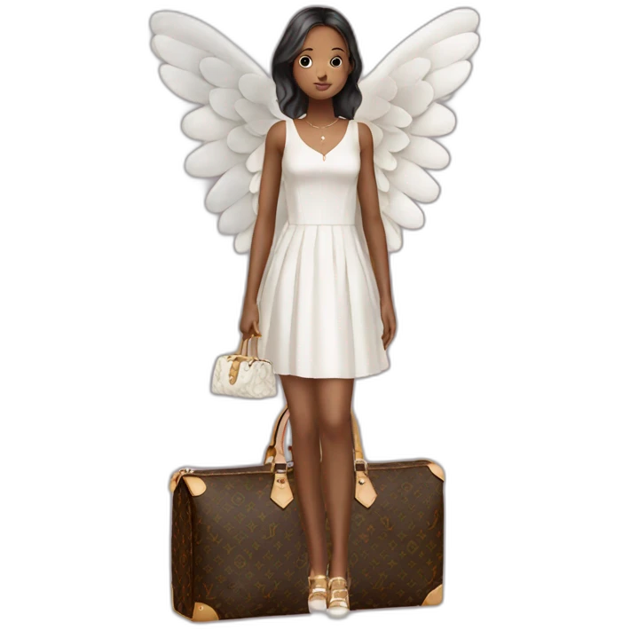 angel with louis vuitton dress emoji