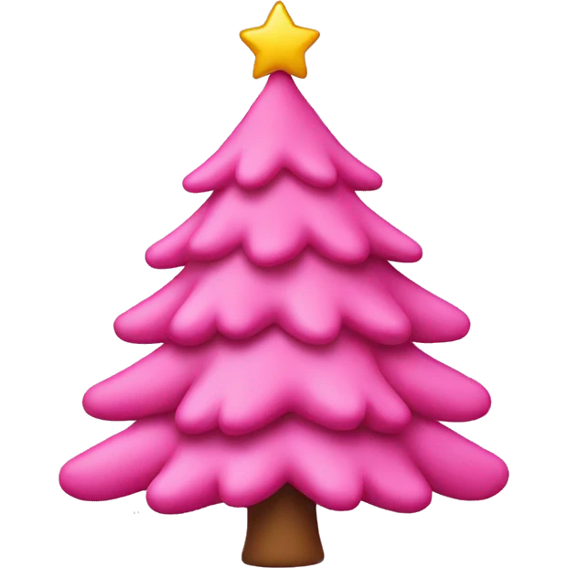 pink chirstmas tree emoji