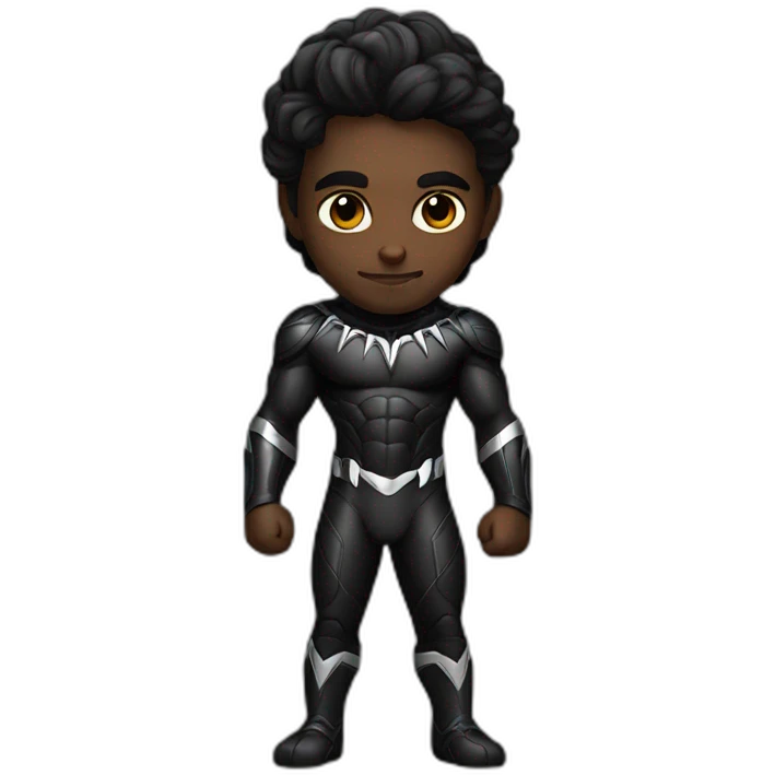 Indian black panther superhero emoji