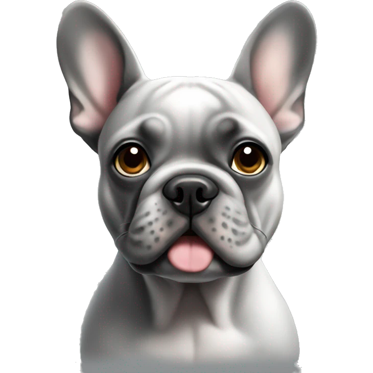 french bulldog grey emoji