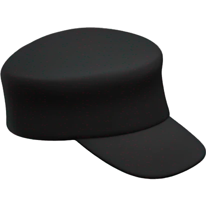 Black Cap floating in a black backround emoji