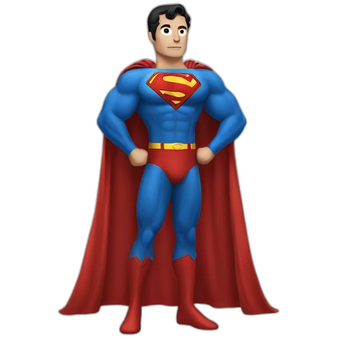 Superman en robe emoji