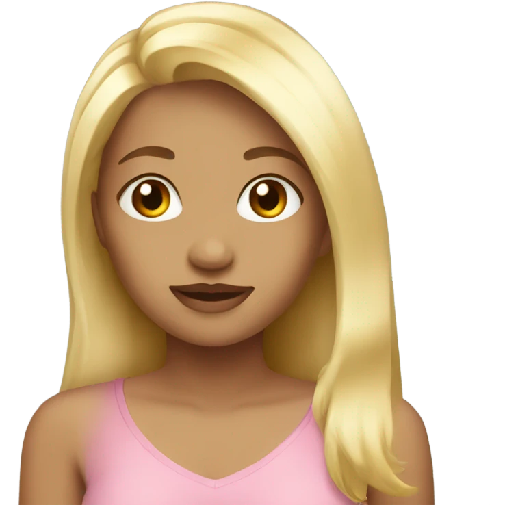 Pretty girl with blonde hair emoji